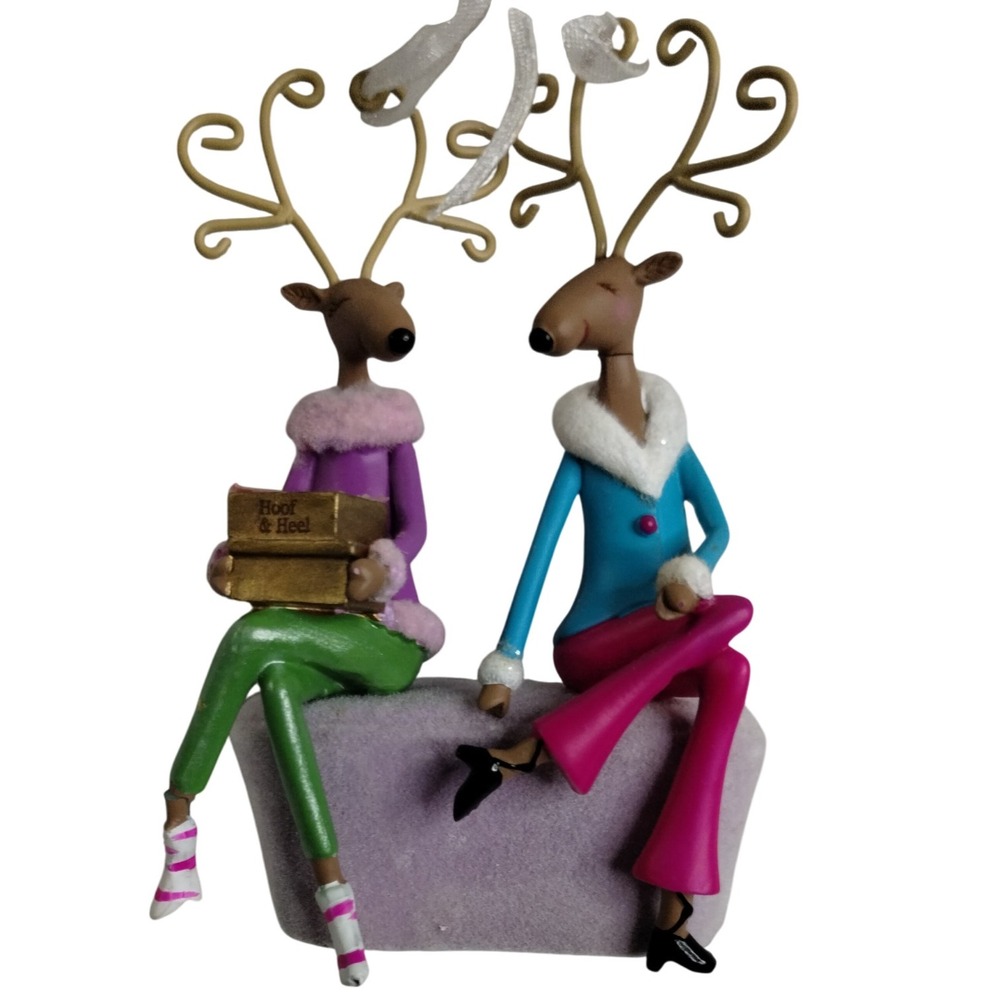Hallmark Keepsake 2008 A Great Pair Reindeer Ornament Terri Steiger w/Box